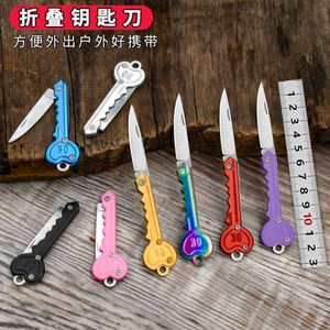 Multifunktionell vikbar Portable Pocket Outdoor Survival Key Present Knife 792575