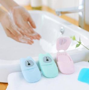 Portable Washing Hand Wipes Bath Travel Scented Slice Sheets Foaming Box Paper Soap Whole Drop Colorful GB8894332024