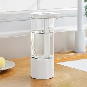 Kök 500 ml automatisk flytande tvåldispenser USB laddningsbar beröringslös hand hög kapacitet tvättmedel badrum dispenser 240226