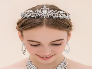 完璧な手作りラインストーンブライダルヘッドピースTiarascrowns Baroque Wedding Hair Accessories女性魅力者Che18131527046869