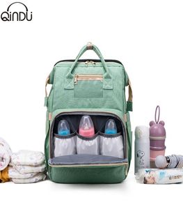 Saco de fraldas mochila multifuncional viagem portátil grande capacidade ombro múmia à prova dwaterproof água elegante dobrável berço sacos fraldas 10055683079