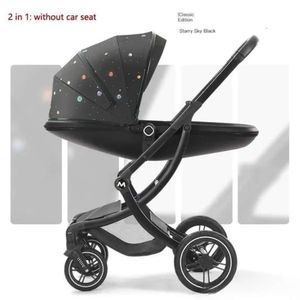 Barnvagnar# baby 2in1/3 i 1 lyxig babyvagn med bilstol nyfödd baby läder baby vagn högt landskap r230817 unik designdesigner mode säljer som het