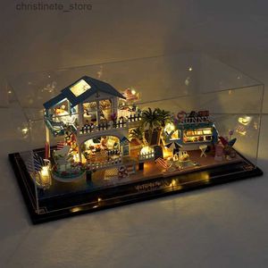 Architecture/DIY House Christmas New Year Gift Mini Diy Doll House Accessories Casa Dollhouse Miniature Furniture Handmade Wooden Birthday gifts toys