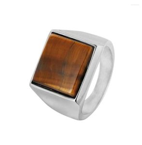 Wedding Rings Bohemian Square Shape Gemstone Knuckle Ring For Women Vintage Stainless Steel Finger Jewelry Trending Products 20228331203