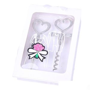 Apriscatole Cuore d'amore Cavatappi Apribottiglie di vino Tappo Regalo di nozze Ospiti Bomboniere Apribottiglie Cavatappi Set Decorazione Omaggi Dh490