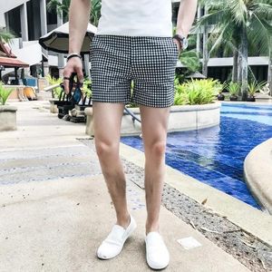 Men's Shorts Mens Summer Korean Version High Quality Cotton Plaid Running Sports Casual Short Pants Brand Clothing