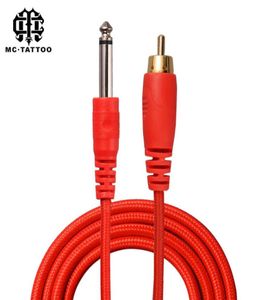 High Quality Tattoo 18M Silicone Machine Clip Cord RCA cable For Gun Power Supply Accessory5887134