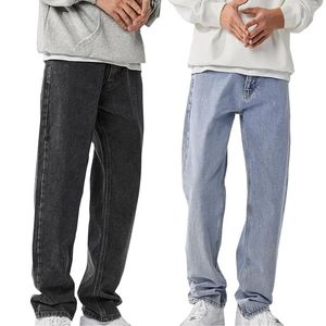 Männer Jeans Herren Denim Hosen Mode Y2k Baggy Street Hip Hop Koreanischen Stil Gerade Hosen Männliche Kleidung