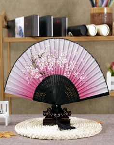 10pllot Silk Dance Hand Fan i Wedding Party