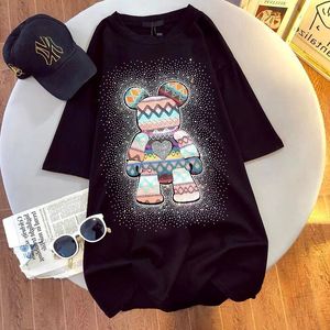 Cute Bear Designer Tees Tshirt Summer Fashion Mens Womens T Shirts Short Sleeve Tops Palms Letter Cotton Tshirts Clothing Casual Oversize Korean Women Tshirts 5XL