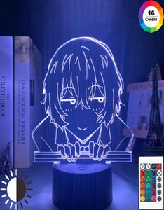 Luci notturne Bungo Stray Dogs Osamu Dazai Lampada per la decorazione della camera Amico regalo di compleanno Gadget Nakahara Chuya Luce Anime Neon7270053