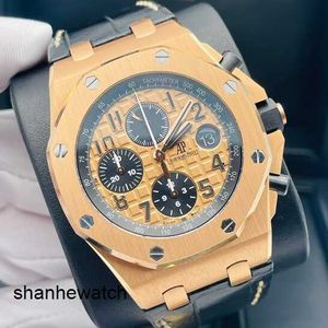 Highend-Armbanduhr Beliebte Armbanduhren AP Royal Oak Offshore-Serie Herren 42 mm Durchmesser Präzisionsstahl 18 Karat Roségold Freizeit-Luxusuhren 26470OR.OO.A002CR.01