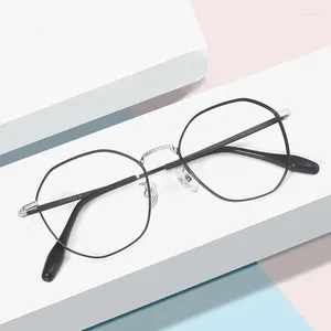 Óculos de sol quadros 51mm óptico ultra leve puro titânio óculos quadro miopia completa simples prescrição personalizada