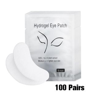 Patches de gel para os olhos 100 pares de pacotes hidratantes para cuidados com os olhos, adesivos de papel sob almofadas para os olhos, cílios para maquiagem 8646950