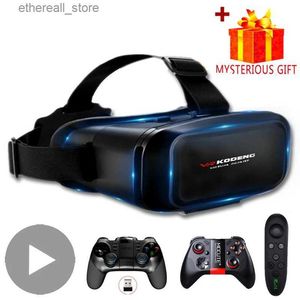 VR/AR -enheter 3D VR -huvudmonterade intelligenta virtuella verklighetsglasögon och hjälm Viar lämplig för iPhone Android -smarttelefonlins med dubbla ögonkontroll Q240306