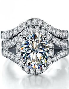 Romance Set Test Positive 2Ct 8mm DColor Moissanite Diamond Platinum 950 Engagement Rings for Women7931419