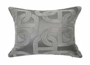 Samtida geometri mörkgrå kedja ellips soffa stol designer pipping kast kudde täckdekor hem kudde fall 45x45cm 210311224016