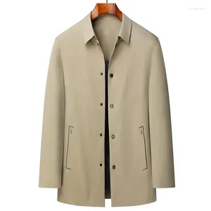 Casacos de Trench Masculinos Marcas de Luxo de Alta Qualidade Homens Casaco Jaqueta de Negócios Manga Longa Primavera Outono Mid-Length Menswear Moda Coreana