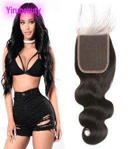 Malezyjskie ludzkie włosy 1024 cali Virgin Hair Fave Fala Szwajcarska koronka 5x5 Lace Closure Middle Tree Part2412707