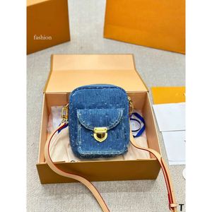 Womens 3a designer denim vintage ombro mulheres sacolas lona bolsa axilas saco impressão bolsa mochila ouro hardware bolsa 40995 44460 44464