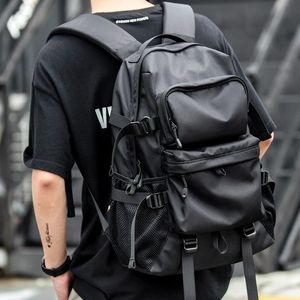 Venda bem casual estilo de rua masculino mochila grande capacidade 17 polegada portátil viagem mochila tiding universidade faculdade mochila 240227