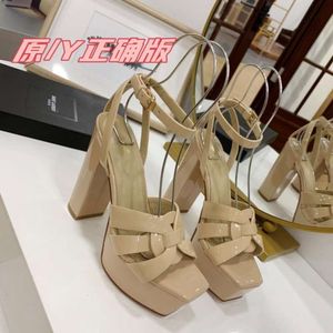 s Sommer Schleife Design einfache elegante Ferse Schuhe Fisch Mund wasserdichte Plattform Hentian High Strap Sandalen