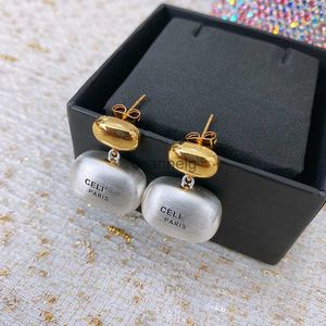 Золотые серьги-гвоздики, 2 цвета, женские серьги-гвоздики в стиле ретро, новейшие дизайнерские китайские серьги, серьги, ювелирные изделия 240306
