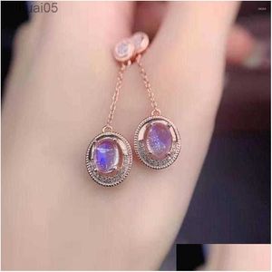 Kolczyki stadninowe 14K Amethyt Stone Fine Luksus K Ear Bohemia Earing Drop de Dhgarden Dho93 240306