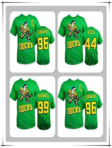 NWT 2019 Mighty Ducks Tees 96 Conway 99 Banks 44 Reed Tshirt billiga hockey tshirts tryckta logotyper Big Tall Banner Good Quanlity S1653547