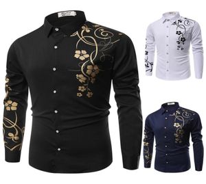 Camicie da sposo New Fashion Camicie da uomo bianche nere Camicie da sposa Bauhinia Men039s Camicia a maniche lunghe Occasioni formali Camicie eleganti da uomo 0011427701