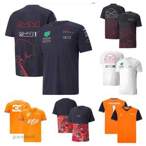 Men's Polos F1 Formula One T-shirt Summer Team Short-sleeved Jersey with the Same Customizable Styr