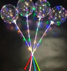 BOBO BALL LED -linje med Stick Handle Control Wave Ball 3M String Balloons Flashing Light Up For Wedding Birthday Party Decoration 3687637