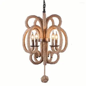 Chandeliers American Industrial Item Type: Dining Room Chandelier Retro Northern Nordic Restaurant Hanging Lamp Kitchen Chinese Knot Lamps