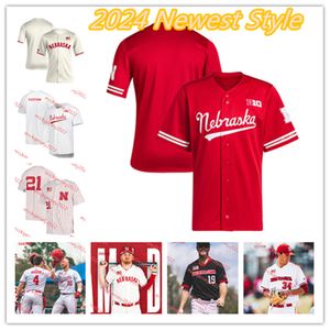 Max Anderson Dylan Carey Nebraska Cornhuskers Baseball-Trikot Brice Matthews Josh Caron Gabe Swansen Casey Burnham Nebraska Trikots individuell genäht