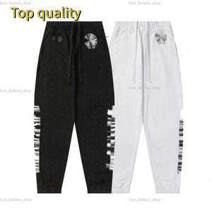 2024 America Street Chromees Hearts Masculino Calças de Impressão Sânscrita Alfabeto Sânscrito Outono Mulheres Cross Ch Sweatpants Ferradura Carta Impressão Calças M-2Xl 462