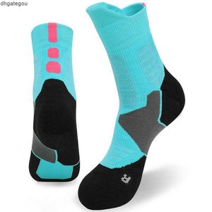 Mens Socks Elite Basketball Socks Calf High Cushion Thick Hiking Athletic Crew Soccer Sock for Men Women Boys Running 23 Different Colors