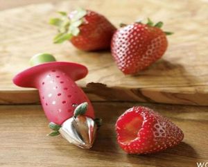 2015 Red Strawberry Tomatoes Stem Huller Remover Fruit Begetable Creative Kitchen Accessories DIY Tools Jia4751553305