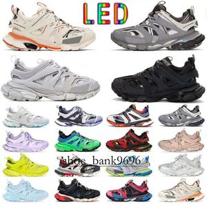 Beni di lusso Designer Luxury Donna Uomo Scarpe casual all'aperto Track 3.0 Sneaker Illuminato Gomma Pelle Trainer Nylon Stampato Platform Sneakers Uomo Scarpe da ginnastica LED