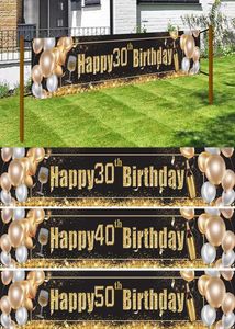 Party Decoration 30 40 50 60 70 80 90 Happy Birthday Banner 30th Adult 40th 50th 60th Anniversary Supplies7727032