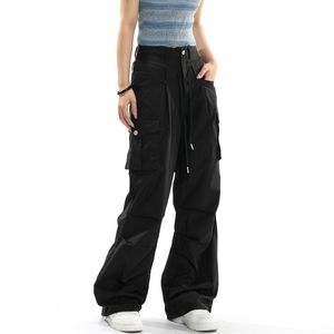New wide leg workwear pants for women's slimming and pleated loose fitting pants