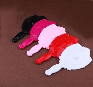 ヴィンテージローズ化粧品ミラープラスチックメイクアップミラーギフトかわいい女の子の手書きブラックホワイトピンクピンクレッドとパープルシップ4134247