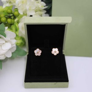 Stud Lady Stud Earrings Designer Flower Shape Studs Earring 925 Sterling Silver Ear Ring for Women Superior Quality Never fade Not allergic 240306