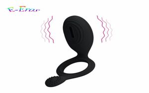 Sexprodukter Men039S silikon vibrerande kukringstid varaktig penisring med klitoris vibrator sexleksak för par259v9931883