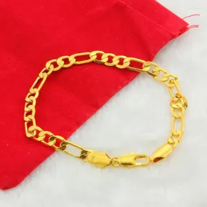 Braccialetti con ciondoli Bracciale in oro 24k Ferrero 6mm20cm per donne uomini regali di gioielli per feste di nozze