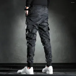 Men's Pants Cargo Camouflage Drawstring Multi Pockets Men Bottoms Ankle Tied Trousers For Daily Wear