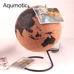 Aqumotic Cork Globe Dekorasyonu Yok 1 adet Push Pimleri ile 1 PC Dünya Mesaj Panosu Büyük ve Küçük Ofis Masası Dekora 240223