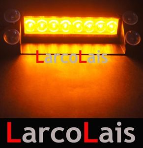 Amber 8 LEDストロボフラッシュ警告EMSカートラックライトフラッシングファイヤーフォグライト8LED3217770