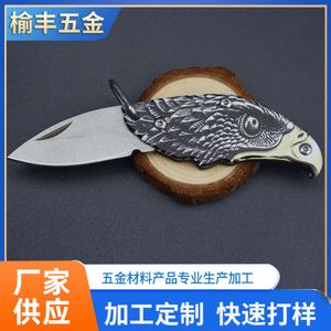 Rostfritt stål vikning utomhus EDC Mini Key Creative Portable Eagle Head Liten Knife 653016