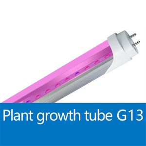 T8 LED أنابيب تنمو مصابيح النبات 60 سم 2 قدم 10W AC85-265V الأزرق الأزرق 48LELDS مصابيح الفلورسنت مصابيح ملء في إضاءة الإضاءة الطيف الإضاءة