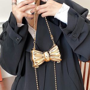 2023 Summer Lipstick Bags For Women Fashion Mini Purse Crossbody Bag High Quality Butterfly Metal Designer Shoulder 240226